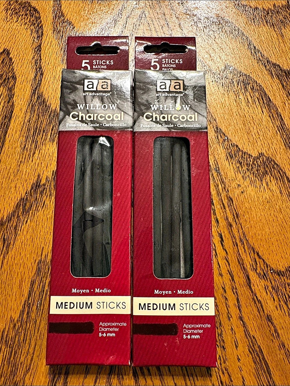 art advantage Willow Charcoal Medium Sticks 10 Medium Charcoal Sticks NWT